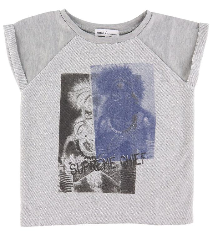 5: Hust and Claire T-shirt - Wilde - Grå m. Print