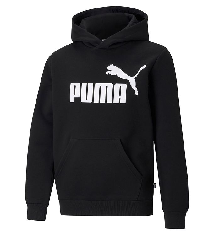 12: Puma Hættetrøje - Ess Big Logo - Sort m. Print