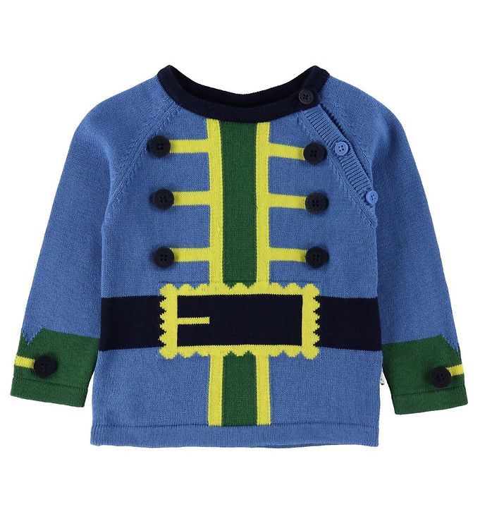 7: Stella McCartney Kids Bluse - Strik - Blå m. Piratjakke