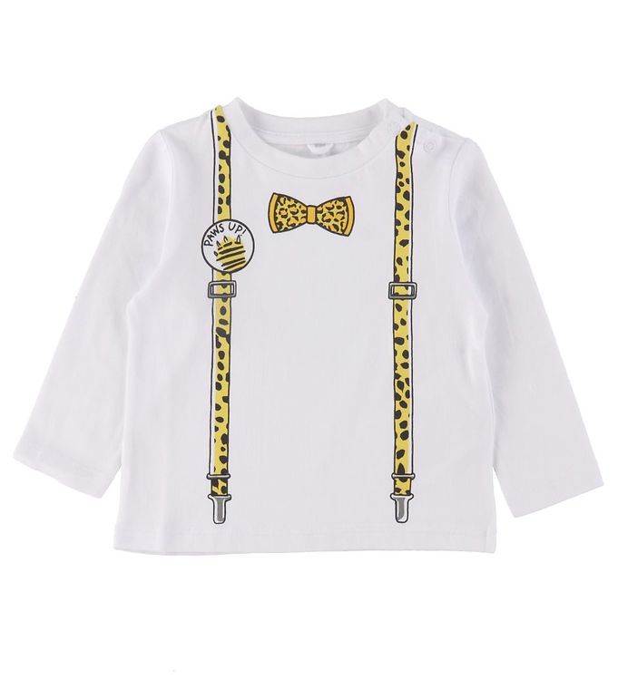 Stella McCartney Kids Bluse - Hvid/Gul m. Seler