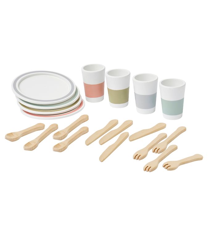 Kids Concept Spisestel - Bistro - Træ/Hvid