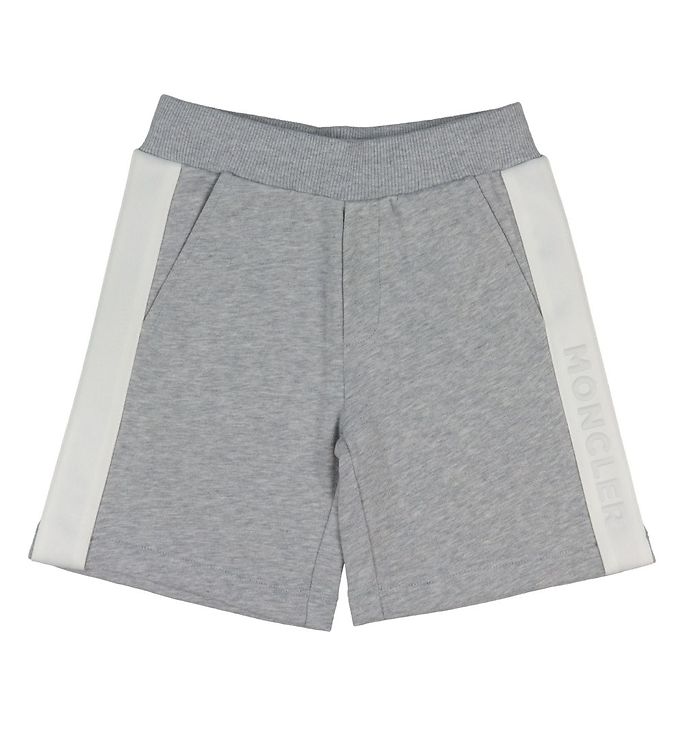 #2 - Moncler Sweatshorts - Gråmeleret m. Hvid