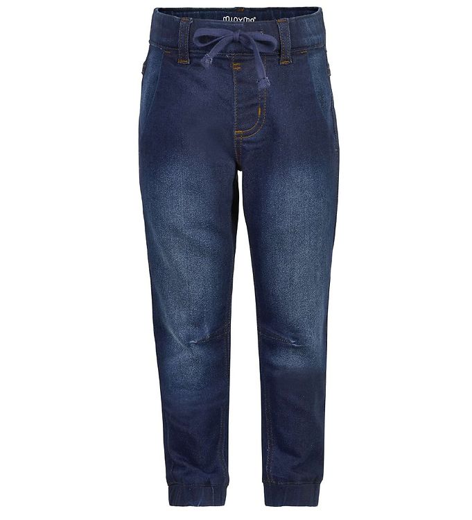 Minymo Bukser - Stretch Loose Fit - Mørkeblå Denim