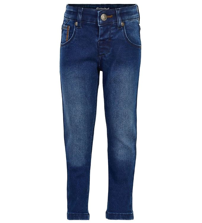 Image of Minymo Bukser - Stretch Slim Fit - Blå Denim - 9 år (134) - Minymo Jeans (211523-1053048)