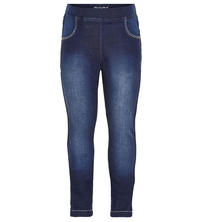 Image of Minymo Jeggings - Stretch Slim Fit - Mørkeblå - 9 år (134) - Minymo Jeans (211528-1053093)