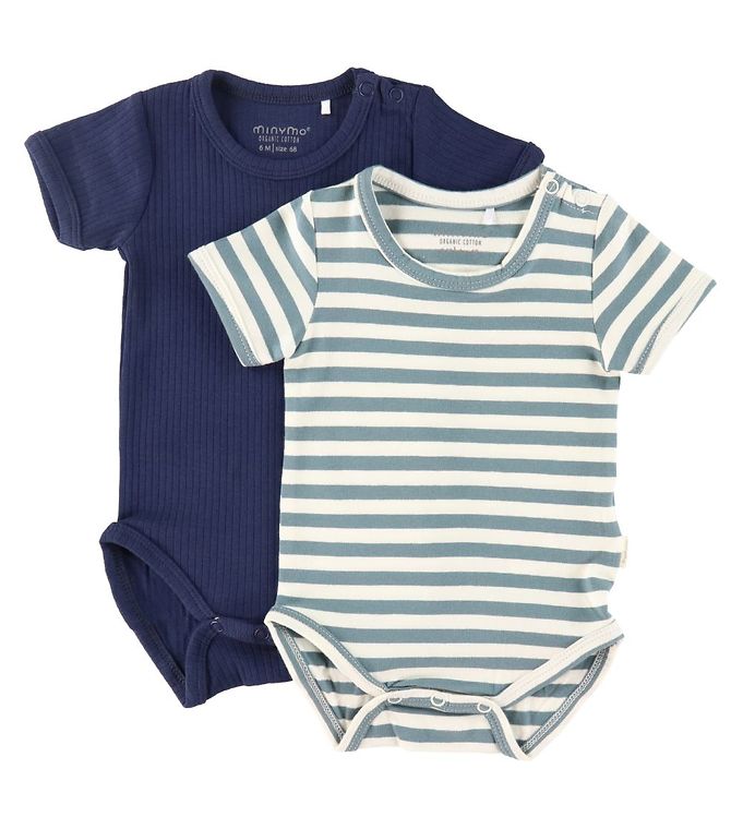 Image of Minymo Bodyer k/æ - 2-pak - Goblin Blue - 1 år (80) - Minymo Body K/Æ (217204-1074562)