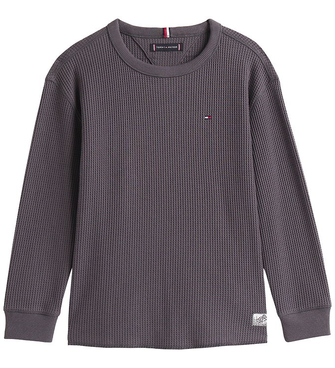 Tommy Hilfiger Bluse - Strik - Washed BlackGREY