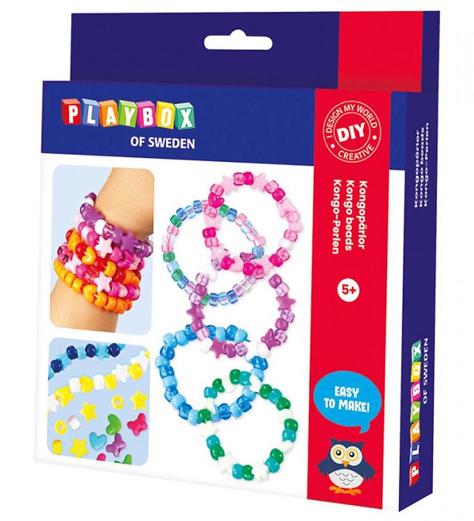 Image of Playbox Perlesæt - 400 stk. - Kongo Beads - OneSize - Playbox Perler (165288-885339)