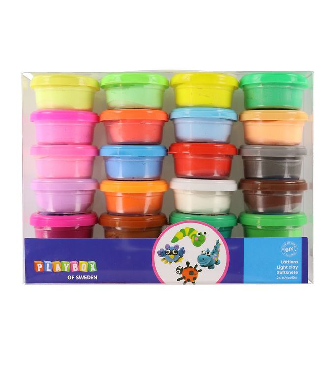 Billede af Playbox Silk Clay Modellervoks - 24 stk - 10 gram