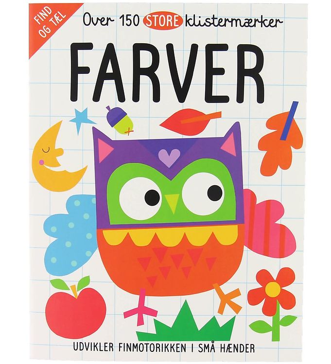 Klistermærkebog Med 150 Klistermærker - Farver - Diverse - Bog