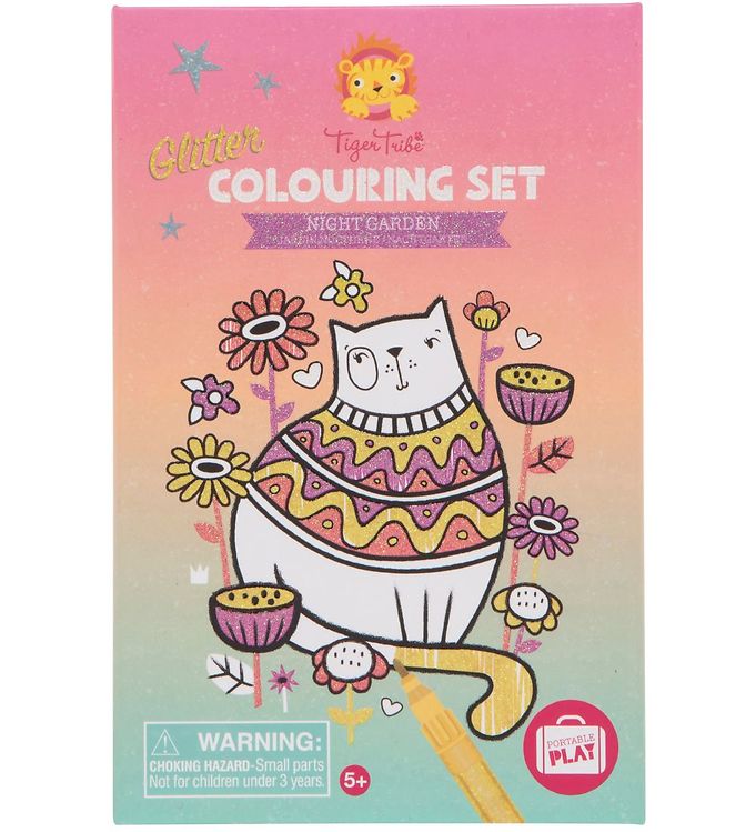 8: Tiger Tribe Farvesæt - Glitter - Night Garden