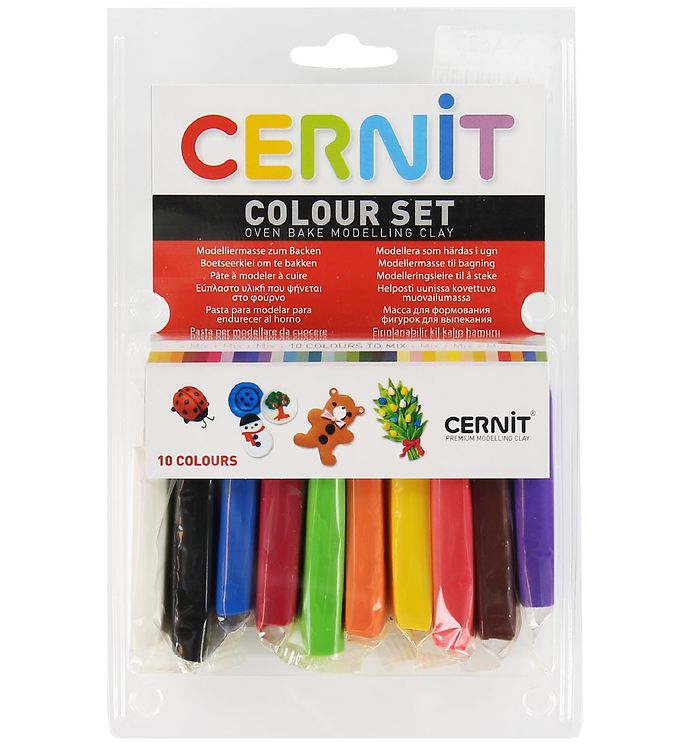 Image of Cernit Polymer Ler - 10 Farver - Startsæt (165974-886560)