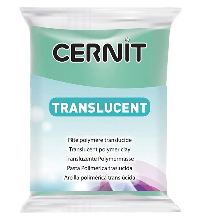 Billede af Cernit Polymer Ler - Transparent - Smaragd Grøn