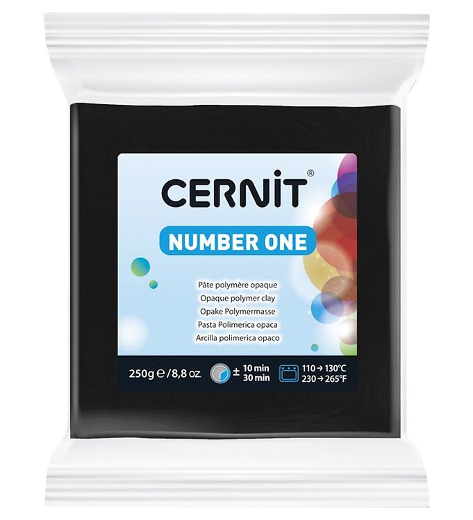 Billede af Cernit Polymer Ler - Number One - 250g - Sort