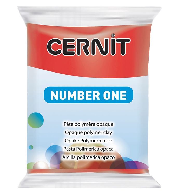 Cernit Polymer Ler - Number One - Rød