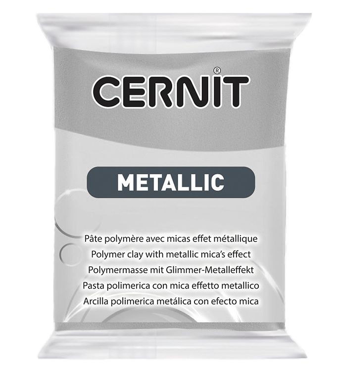 Billede af Cernit Polymer Ler - Metallic - Sølv