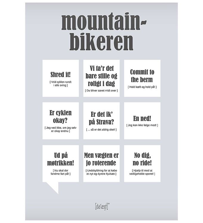 Image of Dialægt Plakat - 30x42 - Mountainbikeren (166428-887497)