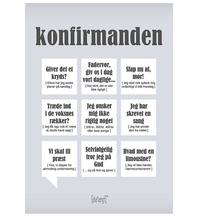 Image of Dialægt Plakat - 30x42 - Konfirmanden (166452-887527)