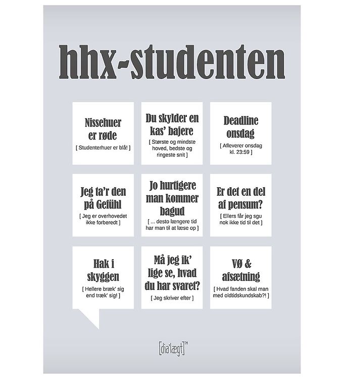 Image of Dialægt Plakat - 30x42 - HHX-Studenten (166453-887528)