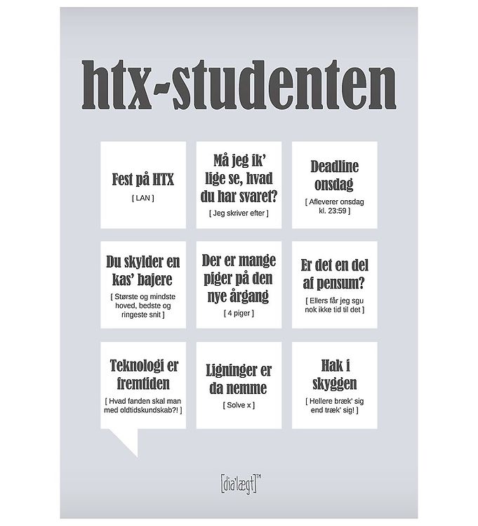 Dialægt Plakat 30x42 Htx Studenten