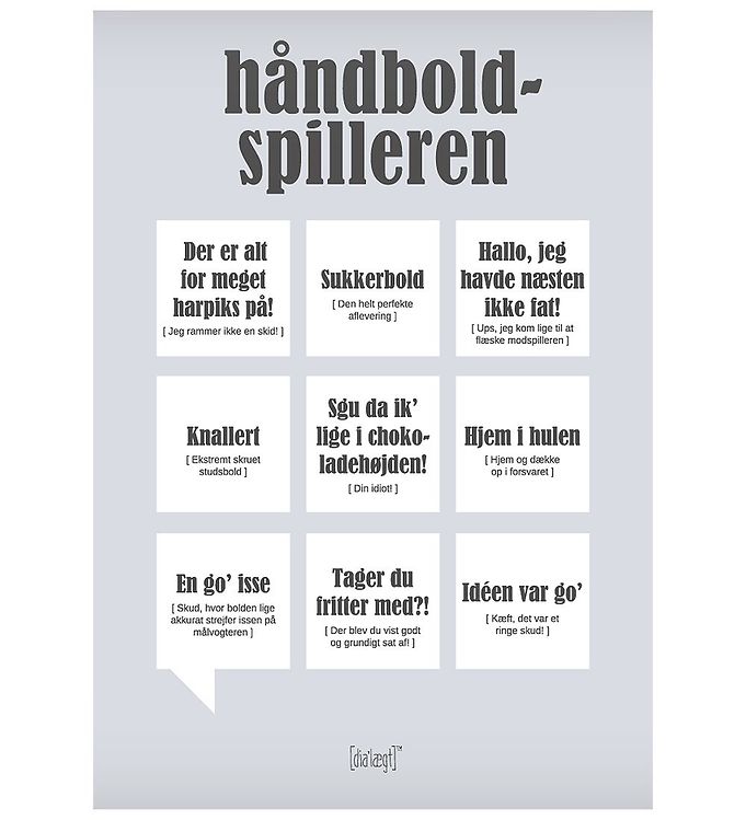 Image of Dialægt Plakat - 50x70 - Håndbold-Spilleren (166512-887646)