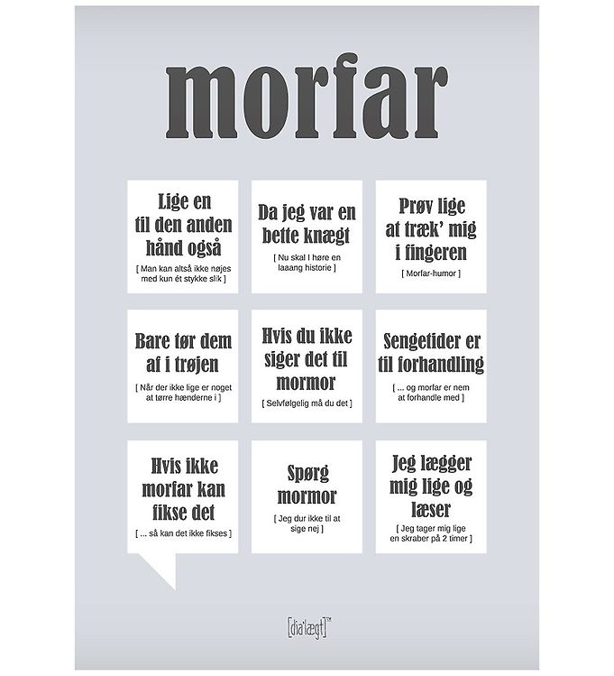 Image of Dialægt Plakat - 50x70 - Morfar (166493-887600)
