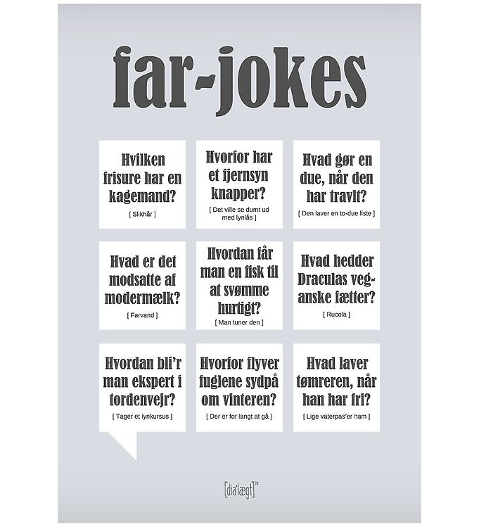Dialægt Plakat 50x70 Far Jokes