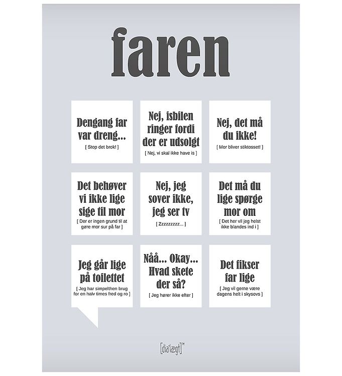 Image of Dialægt Plakat - 50x70 - Faren (166506-887640)