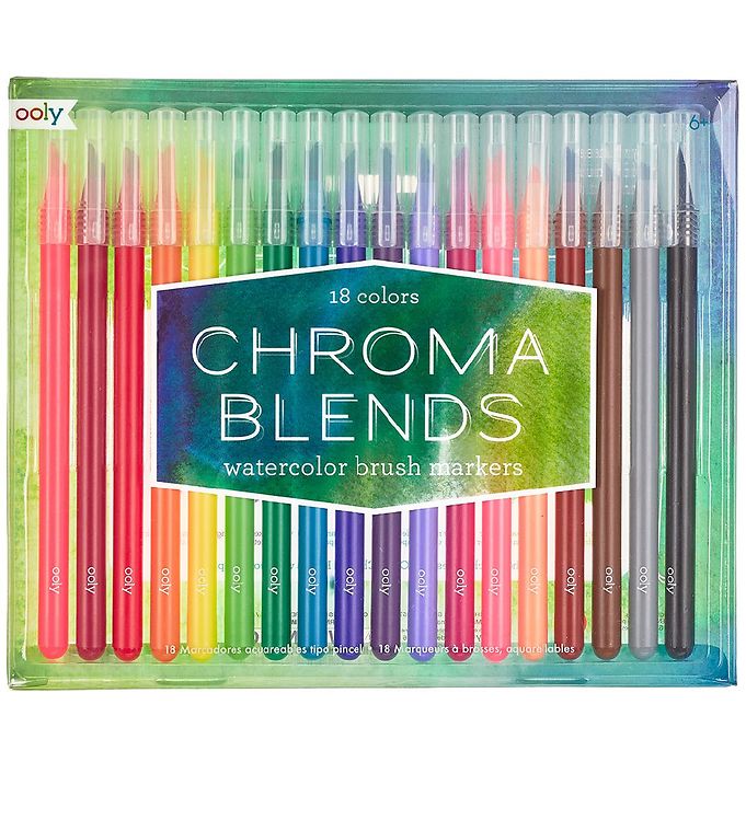 8: Ooly Vandfarver - Chroma Blends - 18 stk