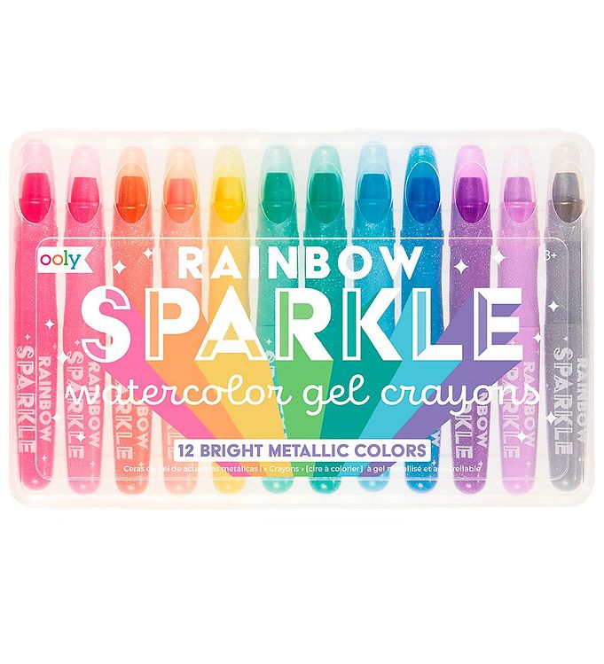 Billede af Ooly Farvekridt - Vandfarve - Rainbow Sparkle - 12 stk