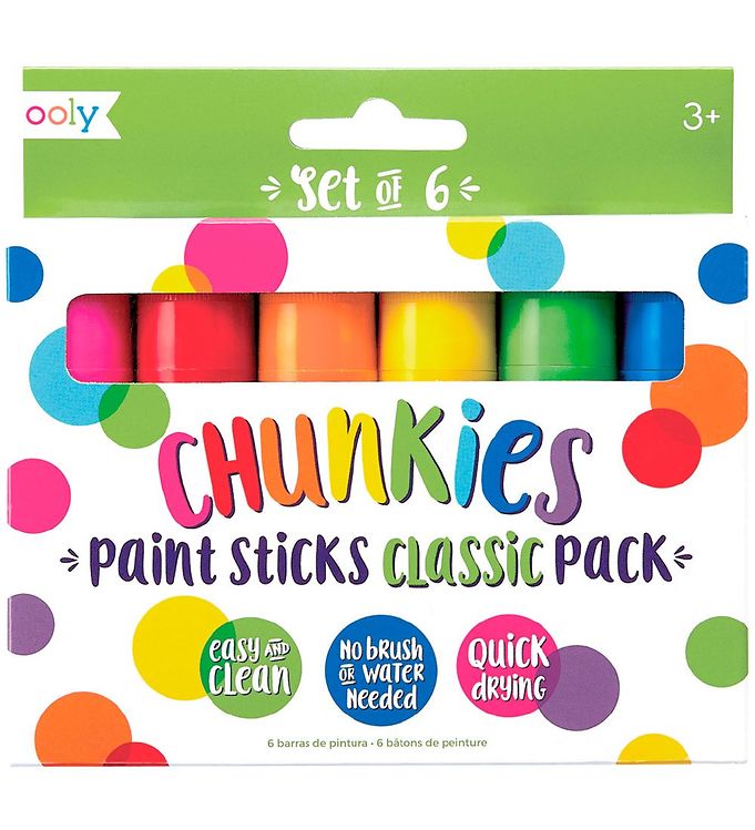 15: Ooly Jumbo Tuscher - Chunkies Paint Sticks - 6 stk - Multifarvet