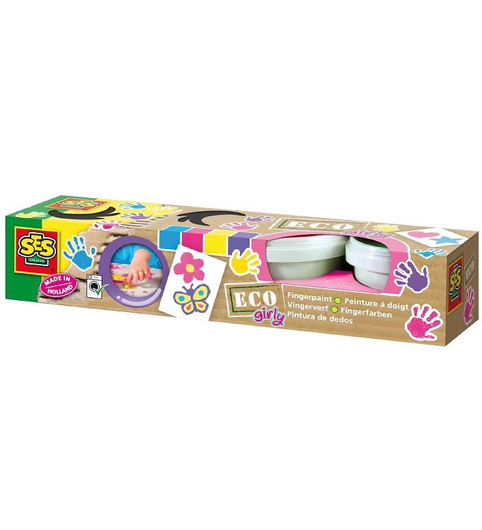 SES Creative Fingermaling - Pigefarver