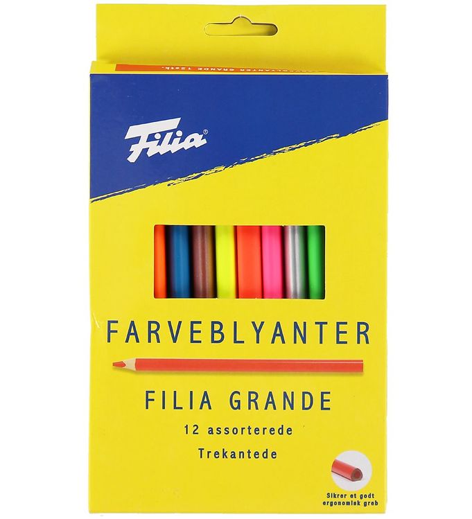 Image of Filia Farveblyanter - Grande - 12 stk - Multifarvet - OneSize - Filia Farvesæt (167771-891487)