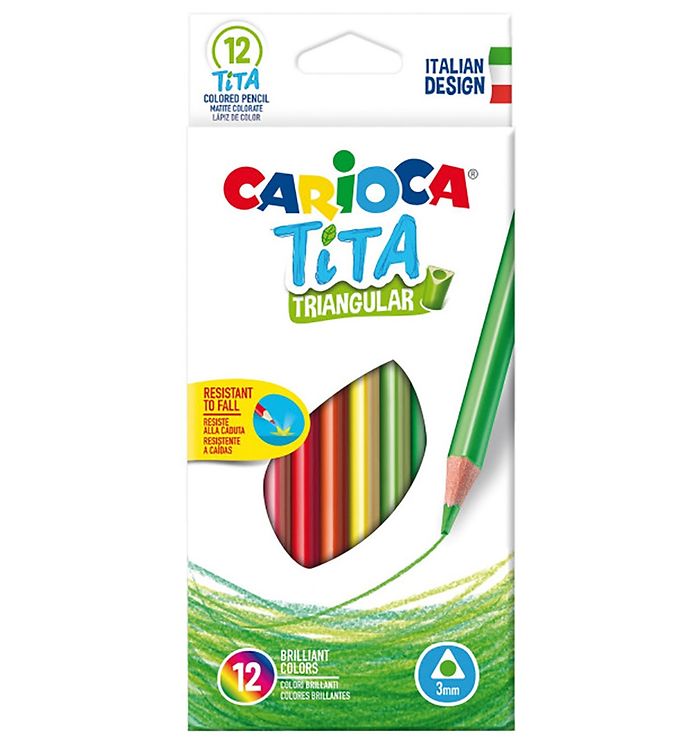 Image of Carioca Farveblyanter - Trekantet - 12 stk - Multifarvet - OneSize - Carioca Farvesæt (168241-893731)