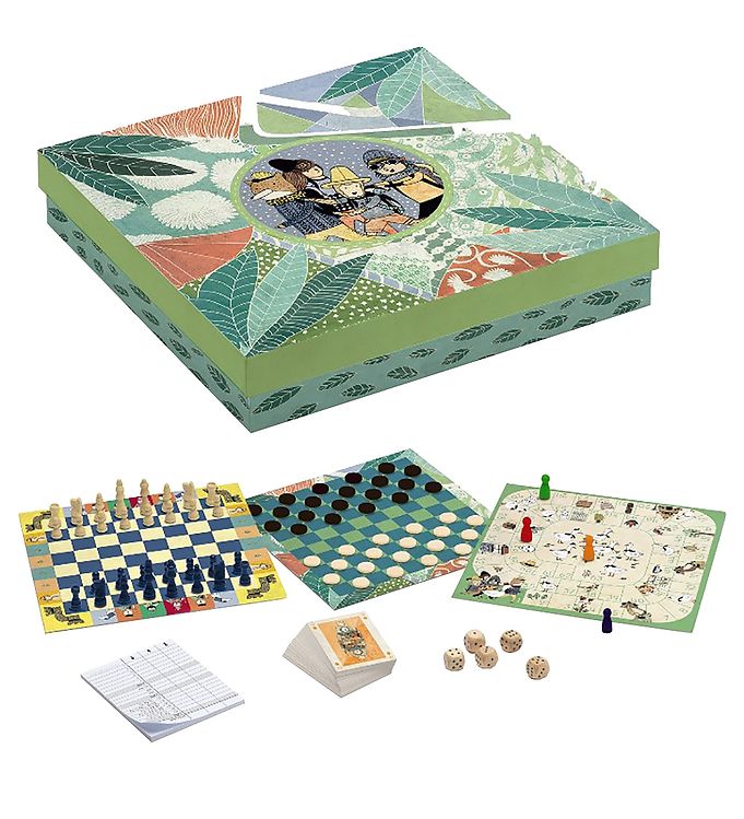 Image of Djeco Spillemagasin - 20 Spil - Klassiske Spil - OneSize - Djeco Brætspil (181975-917734)