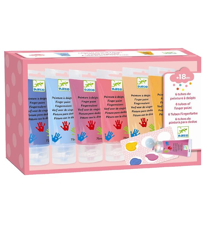 Djeco Peinture A Doigts 6 Finger Paint Tubes Sweet