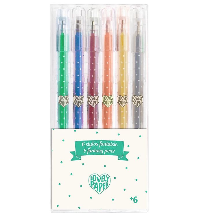 Billede af Djeco Kuglepenne - Gel - 6 stk. - Glimmer