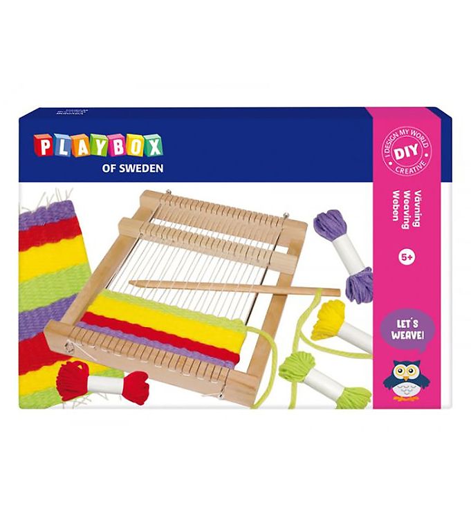 Playbox Kreativt Sæt - Væveramme m. 4 Farver