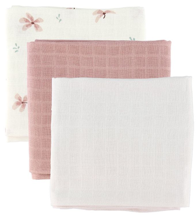 Cam Cam Stofbleer - 72x72 - 3-pak - Windflower Creme/Dusty Rose