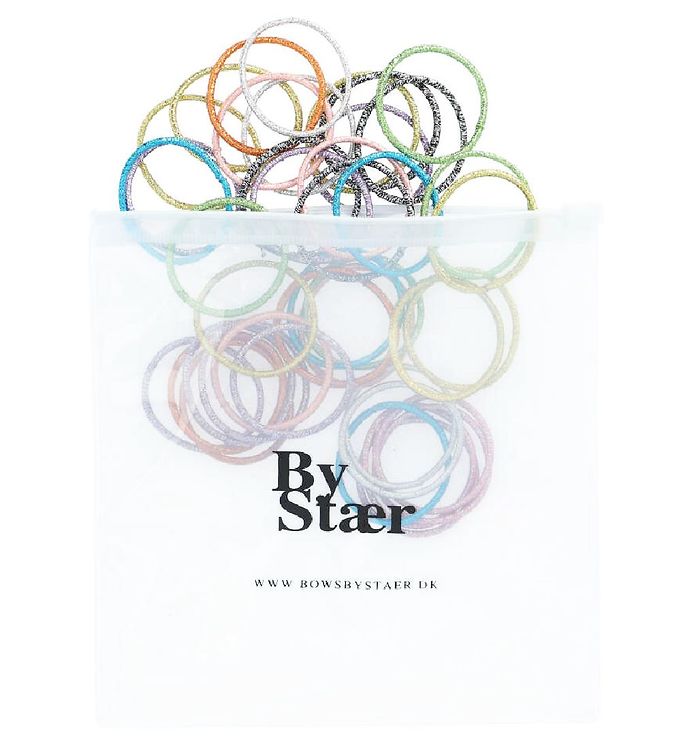 By Stær Small Elastics 30 Pieces - Glitter Mix 3