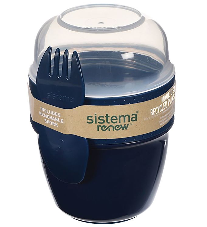 10: Sistema Madkasse m. Bestik - Snack Capsule Renew - 515 ml - Navy