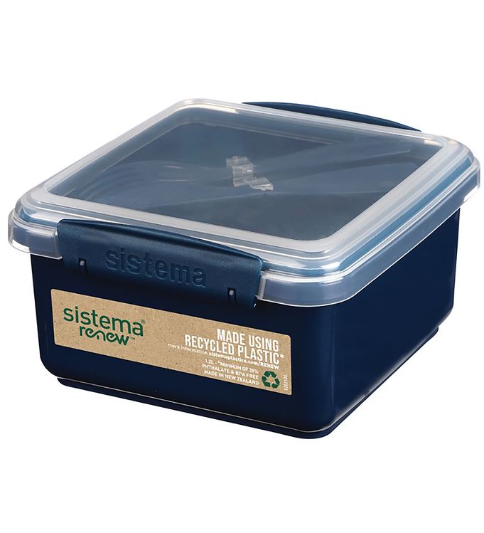 Sistema Madkasse m. Bestik - Lunch Plus Renew 1,2 l Navy unisex