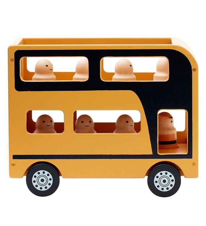 Kids Concept Dobbeltdækkerbus Aiden Gul Figurer