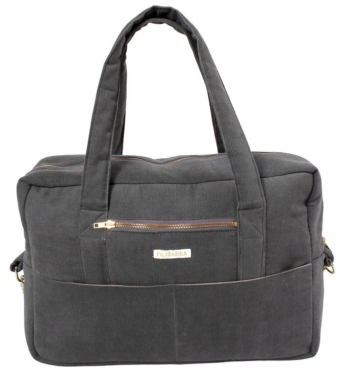 Filibabba Mommy Bag - Fløjl - Stone Grey