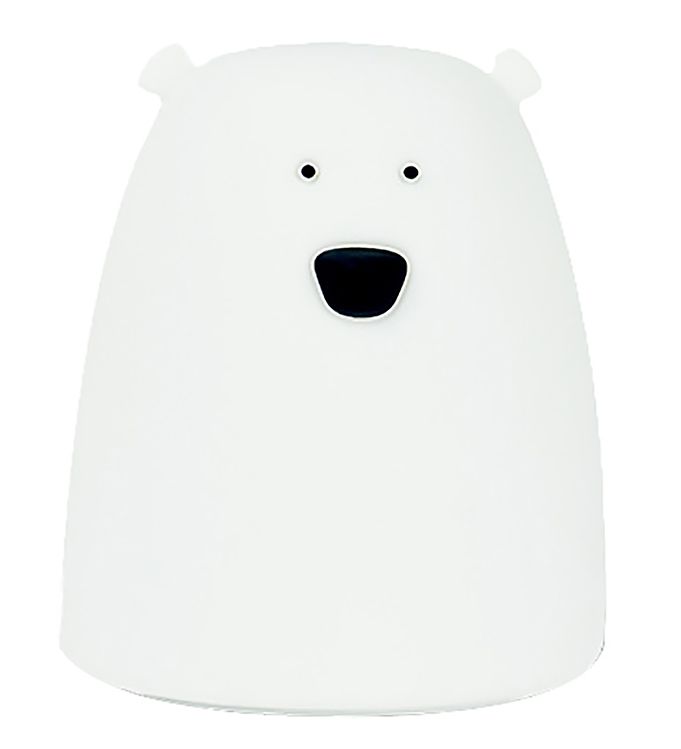 Rabbit & Friends natlys i silikone m. batteri 10 cm - hvid