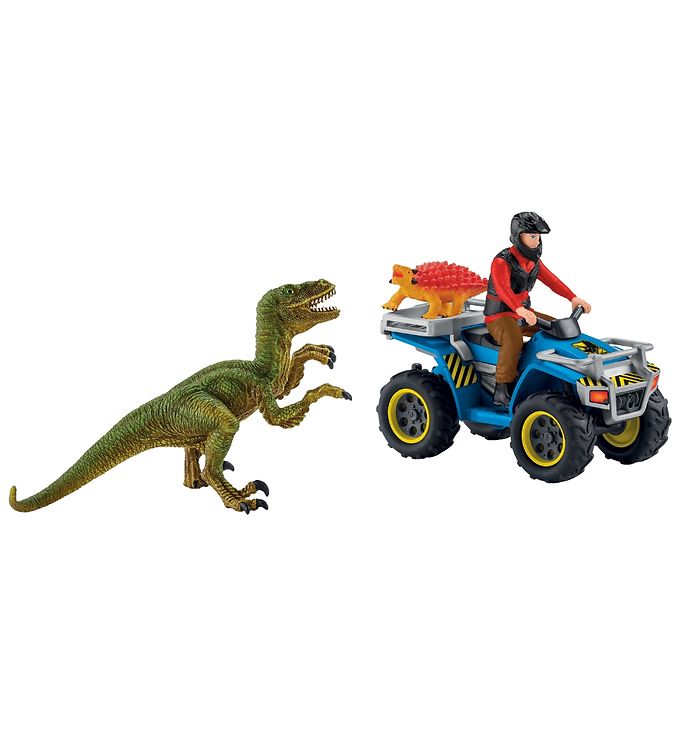 schleich® Dinosaurs Quad Flugt fra Velociraptor