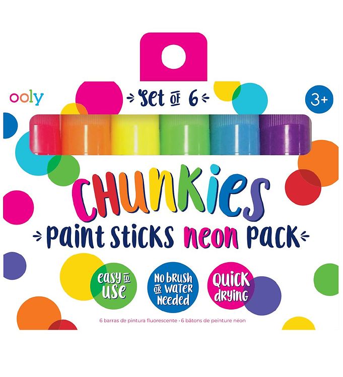 Image of Ooly Jumbo Tuscher - Chunkies Paint Sticks - 6 stk - Neon - OneSize - Ooly Tusch (195106-977118)