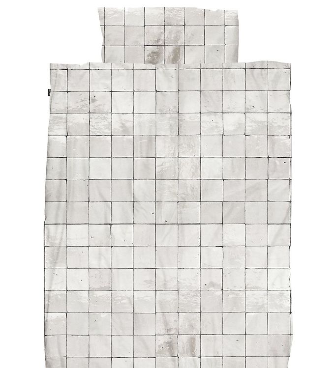 SNURK Sengetøj - Voksen - Tiles Pearl White