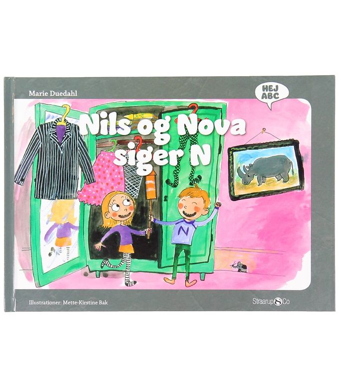 Straarup & Co Bog Hej Abc Nils Og Nova Siger N Dansk