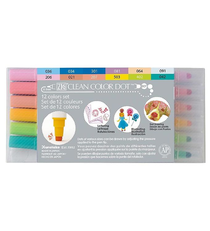 Image of Zig Tuscher - Clean Color DOT - 12 stk - OneSize - Zig Tusch (198955-993119)
